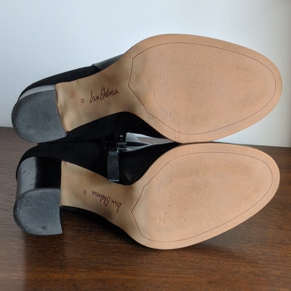 👠HP👠 Sam Edelman Reyes Black Heel Booties - Picture 5 of 8